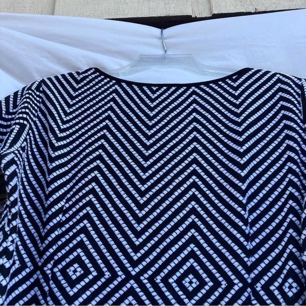 Melissa Paige black and white striped dress, size medium - Picture 6 of 9